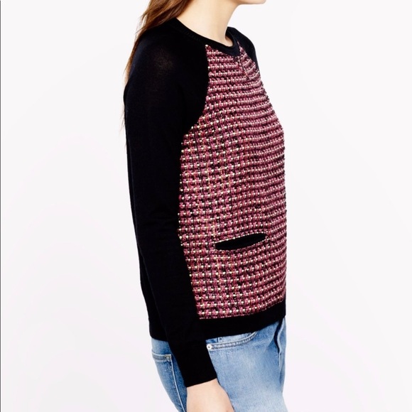 J Crew Tweed-front Merino Sweater - Picture 2 of 5